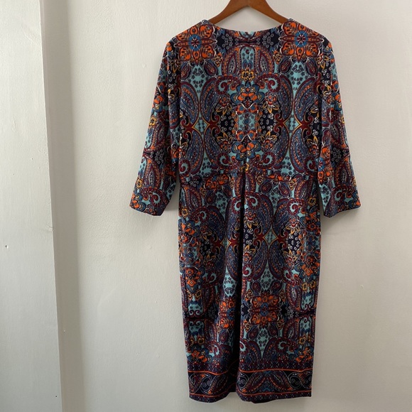 Liz Claiborne Paisley Print Dress, Size 14 - Picture 3 of 11